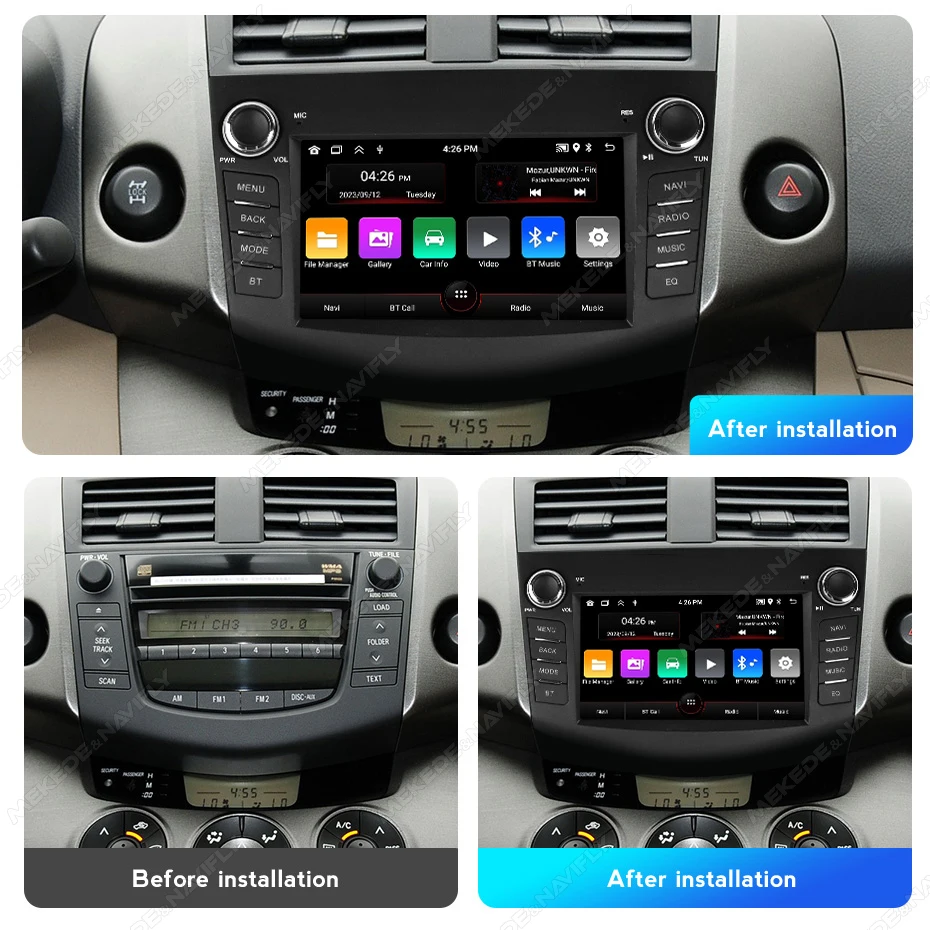 Carplay+Auto Car Multimedia 7'' Player for Toyota RAV4 Rav 4 2006-2012 GPS Navigation FM Audio 2 Din Stereo Head Unit Autoradio