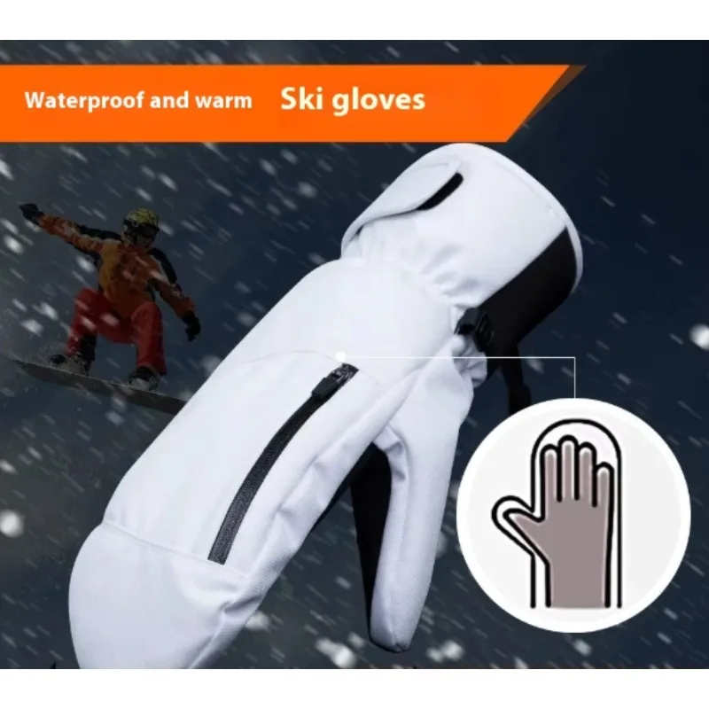 

Thermal Waterproof Winter Gloves Ski Mittens for Adults Youth with Hand Warmer Zipper Pocket Snowboarding Skiing Cold Weather
