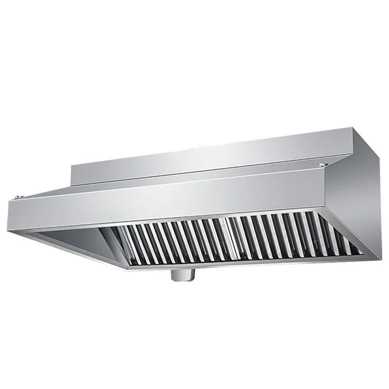 Commercial Stainless Steel Cooker Smoke Exhaust Vent Hood Restaurant Hotel Kitchen Extractor Range Hood System