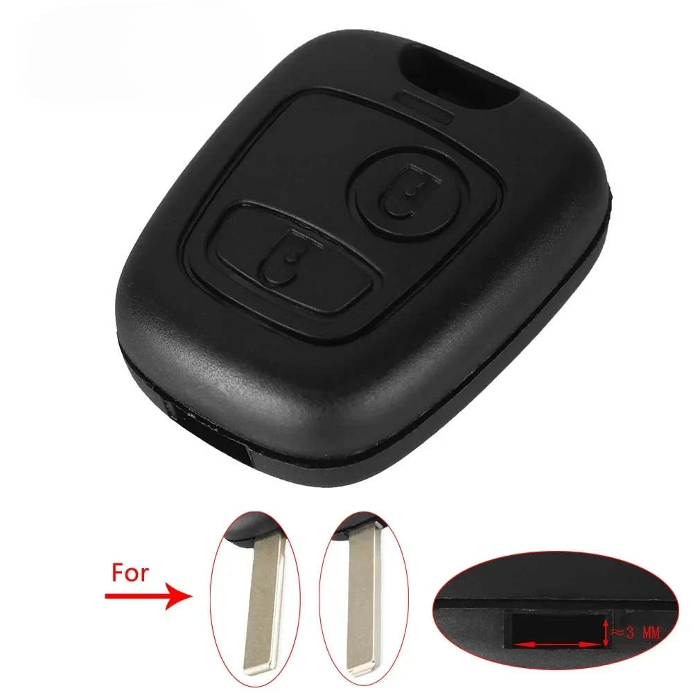 

Чехол для дистанционного ключа, брелок для Toyota AYGO, для Citroen, для Peugeot, без лезвия, без логотипа, 2 кнопки