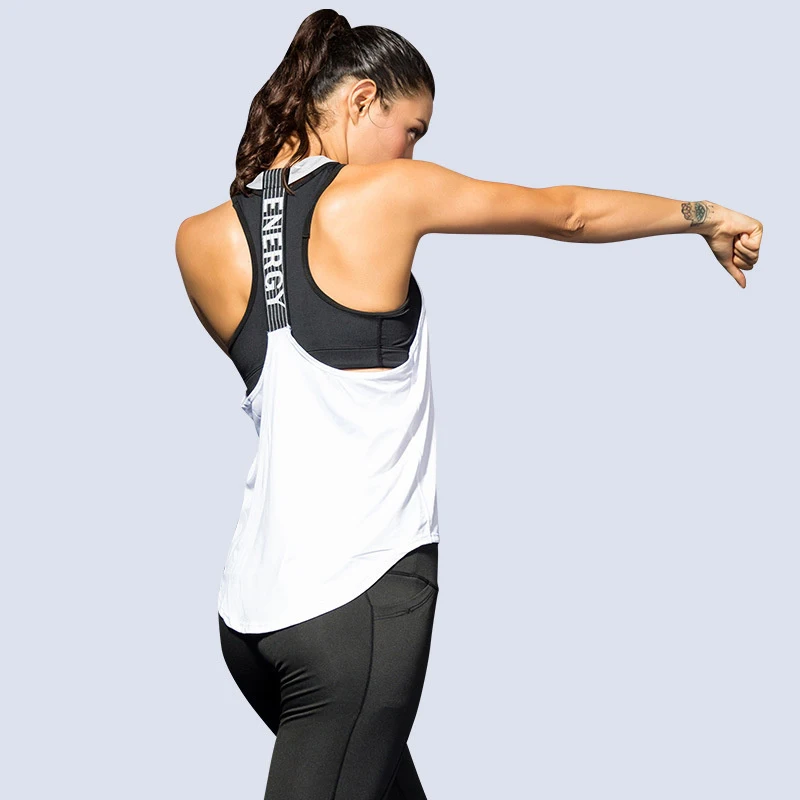 

Women Gym Tops Black Sleeveless Yoga Top Women Fitness Shirt Gym Vest Running Workout Sports Tops Letter Backless Shirt