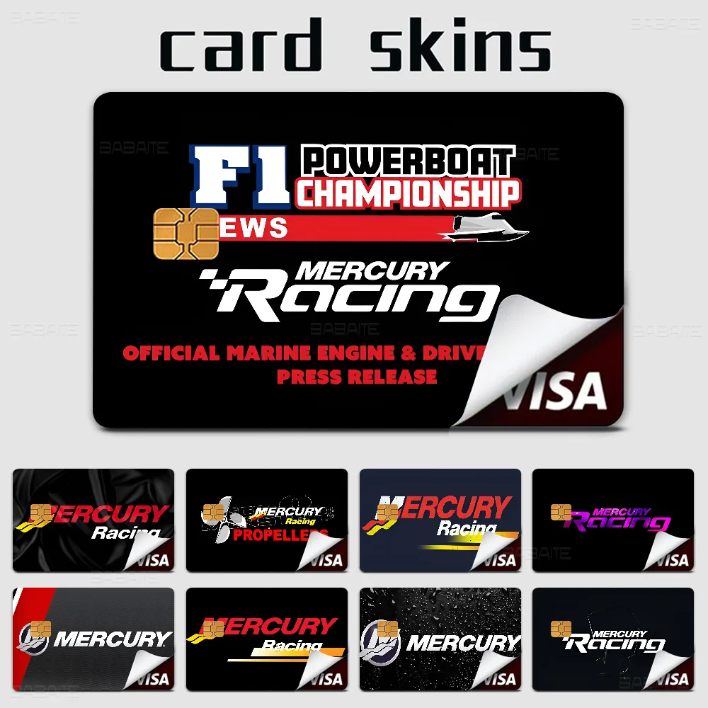 M-Mercury Racing Diy Credit Debit Card Sticker Party Sticker Decoration Waterproof Small Chip Card Skin Sticker