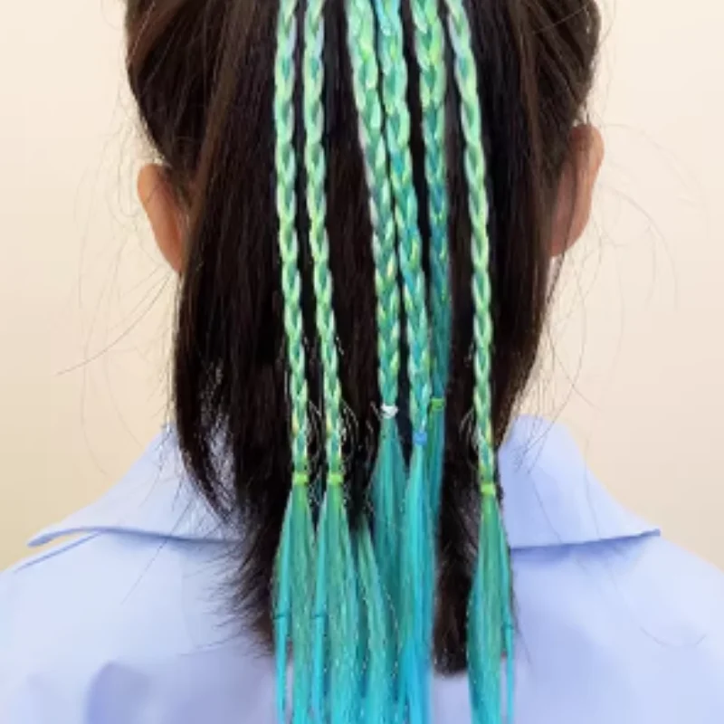 Nuevas pelucas coloridas, horquilla, soporte para cola de caballo, lazos de princesa, tocado trenzado fresco para niños, adorno de fiesta, accesorios para el cabello, regalos para niñas