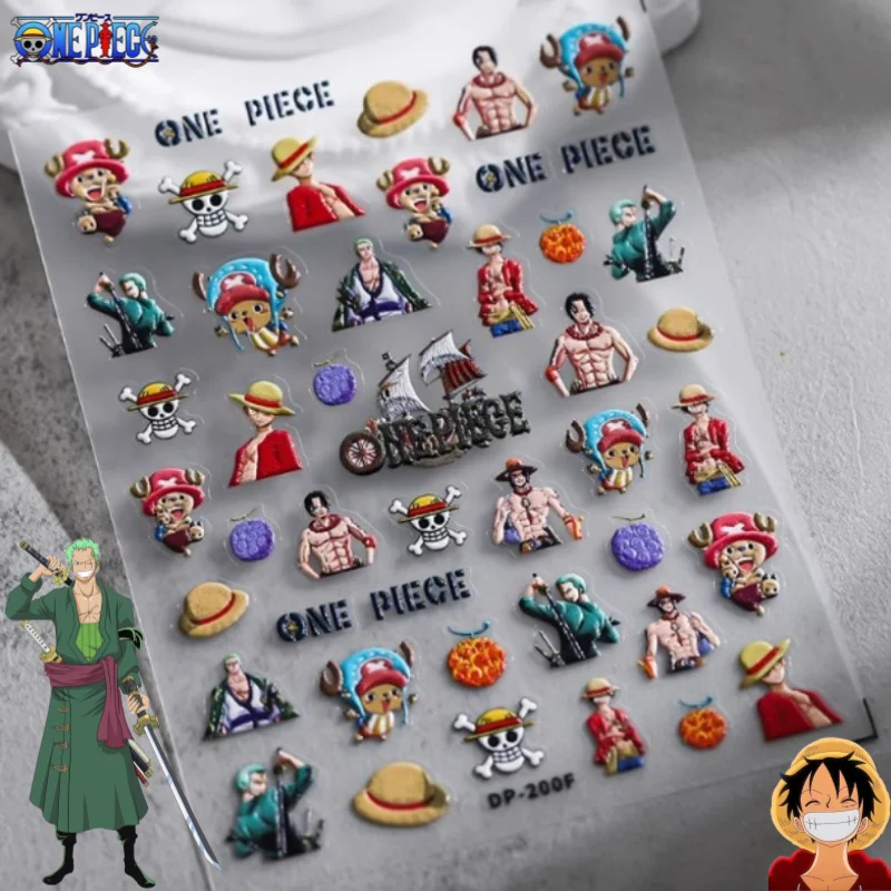 

Цельный Луффи Зоро Чоппер аниме периферийные устройства творческая личность мультфильм стерео чехол для телефона дизайн ногтей украшения наклейки подарки