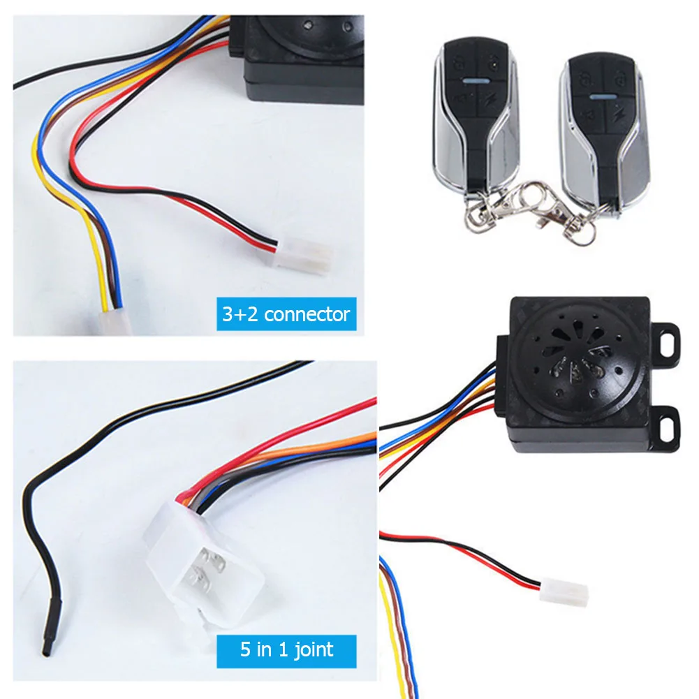 36-72V 110dB Dual Afstandsbediening Elektrische Scooter Alarm Beveiligingssysteem Waterdicht Stofdicht Bromfiets Anti-diefstal alarm