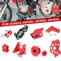 For Honda XR150L XR190L XR125L Offroad Fairing Guard XR Engine Crankcase Plug Sprocket Chain Guide Slider End Cap Plate Bracket
