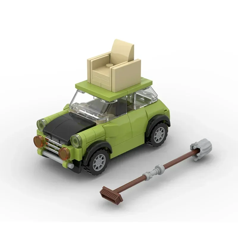 Car Series Moc Building Blocks Mr. Bean Mini Mark III Model Technology Bricks Legendary Sportscar DIY Toys For Kids Children