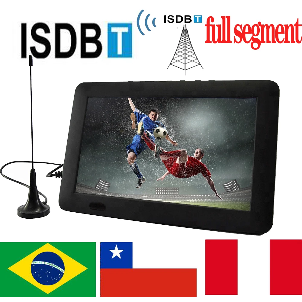 Leadstar 9 Inch Portable Tv With DVB-T-T2 Hevc 10Bit 16:9 800*480 HD Digital Mini TV Color Television Player for Home Car