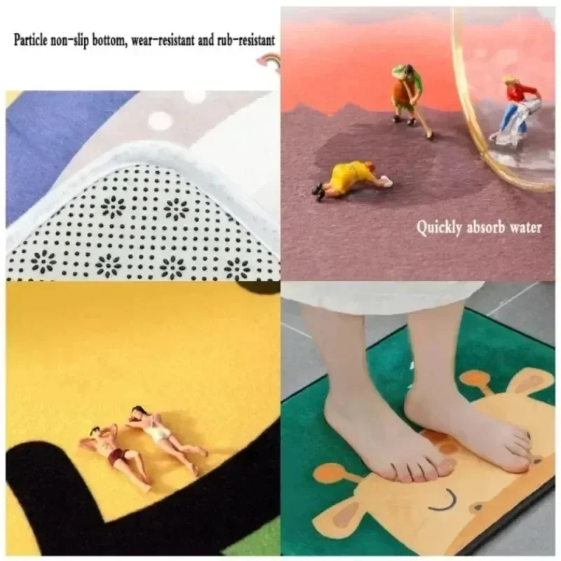 شجرة عيد الميلاد سانتا كلوز الأيائل عيد الميلاد دخول باب الكلمة حصيرة زينة احتفالية السجاد الحمام المضادة للانزلاق حصيرة مدخل ممسحة #5