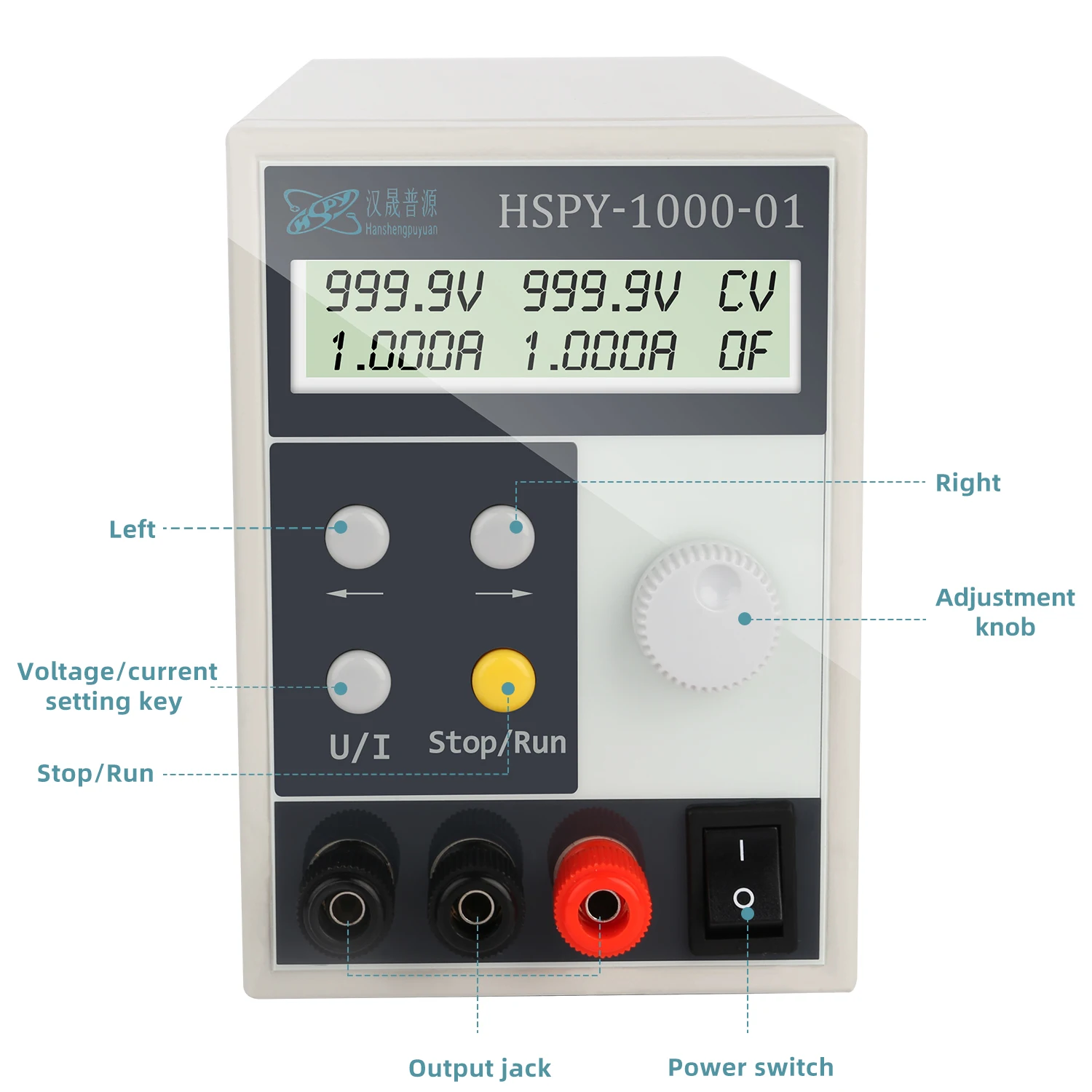 Hspy-1000-01 programmable power supply with communication 1000V 1A high voltage DC power supply