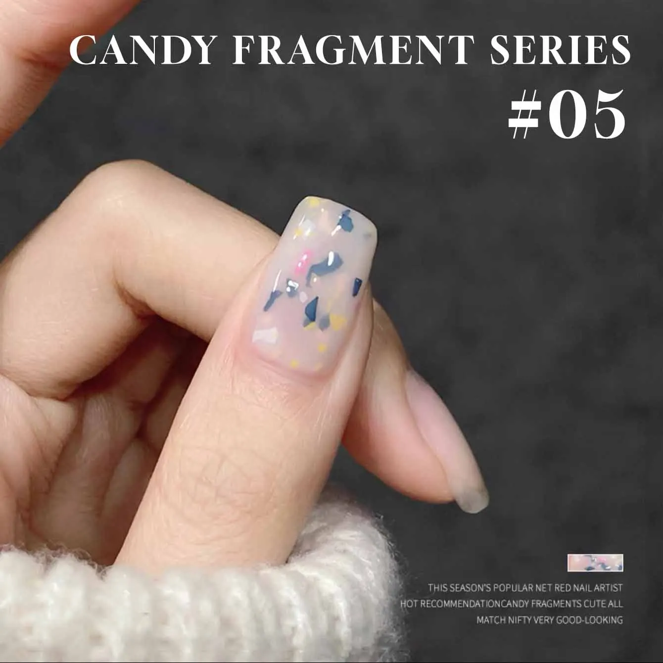 MIANEL 1-16pcs 12ML Summer Top Selling Japanese Candy Fragments Gel Nail Polish 2025 New Popular Macaron Sequins Nail Polish