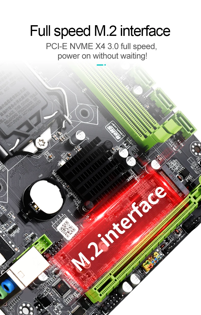 Go JINGSHA-H310 PC Motherboard, LGA 1151, Suporte RAM DDR4, NVME M.2, SATA3.0, USB 3.0, Gigabit Ethernet, Desktop H310B