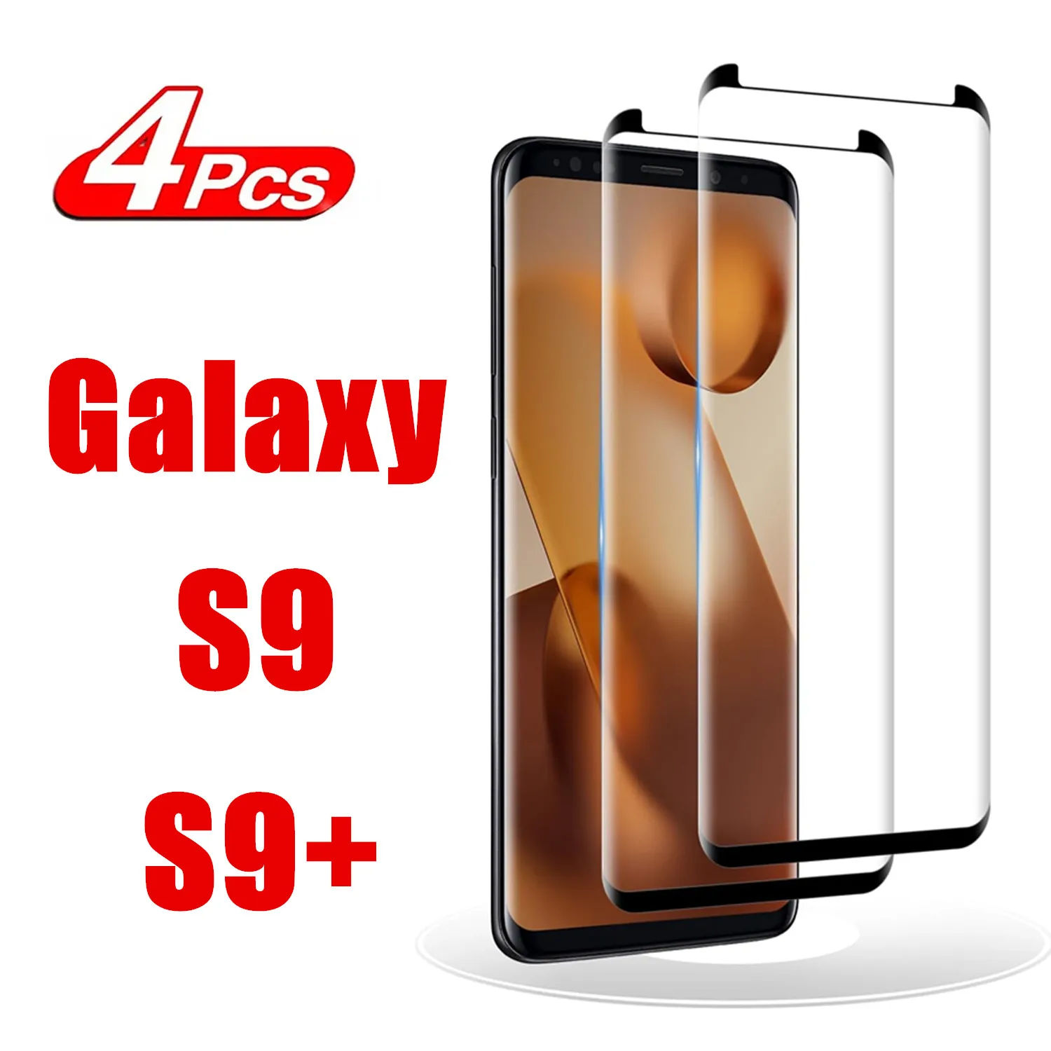 

1/4Pcs 3D high quality Screen Protector Glass For Samsung Galaxy S9 S9 Plus Tempered Glass Film