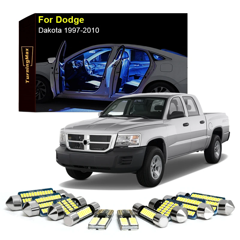 

Canbus Interior Lighting LED Bulbs Kit Package For Dodge Dakota 1997-2010 Trunk Dome Reading Indoor Lamps Lights Car Accessories