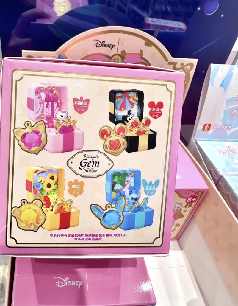 Caja ciega de la serie de gemas románticas de la colección auténtica de Disney, caja sorpresa, figura de exhibición, juguete para niña, muñeca coleccionable de moda, regalo