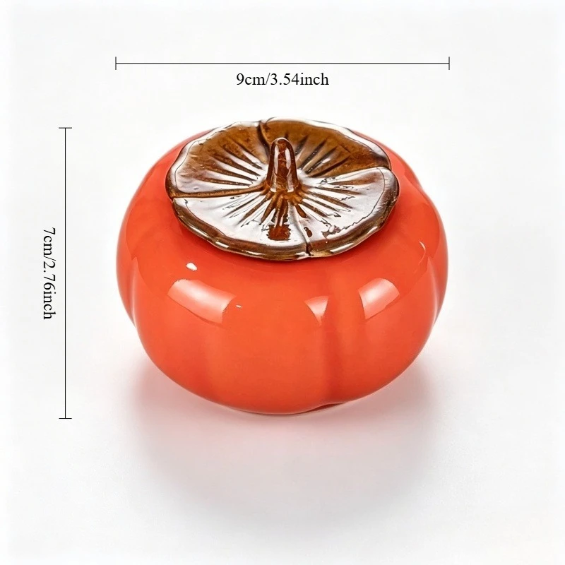 Ceramic Persimmon Ashtray with Lid | Cute 
