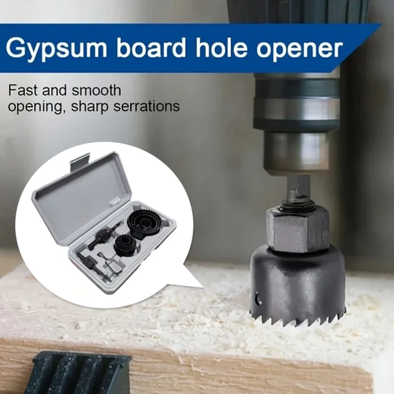 11pcs/set Hole Saw Cutting Set Kit Tools 19-64mm Wood Metal Alloys Circular Round with Case