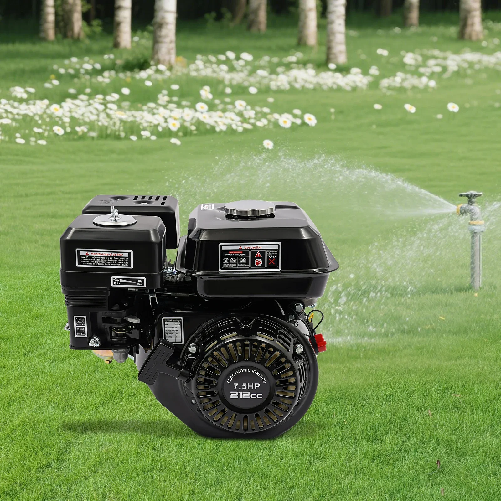 Motore a benzina da 7,5 HP Motore di backup a 4 tempi da 212 cc Motore Go-Kart aggiornato Avviamento manuale 3600 giri/min Cilindro singolo