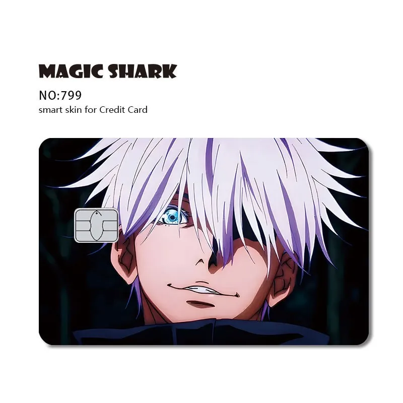 Demon Slayer One Piece Anime Game Dragon Ball Front Debit Creidt Card Film Cover Sticker Case for Small Large Chip No Chip