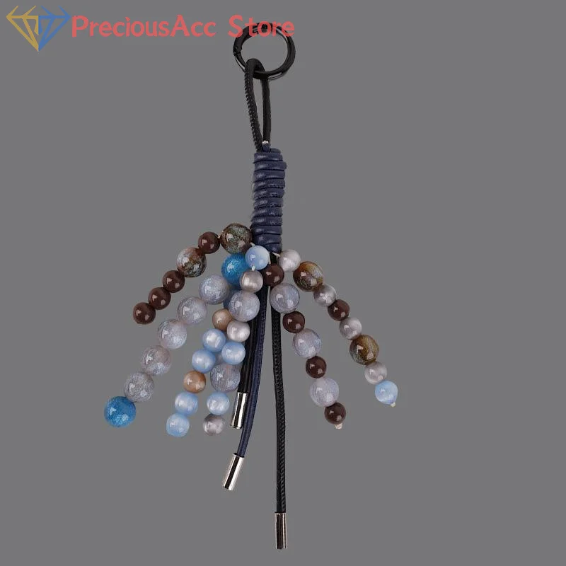 Mode Seil String Tasche Auto Schlüsselbund Lucky Bodhi Perlen Rucksack Anhänger Schlüsselring Für Frauen Charme Ornamente