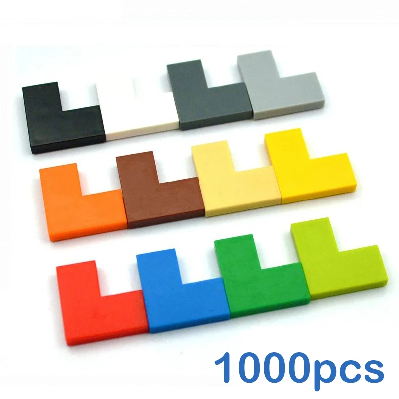 1000pcs Smooth 1+2 Dots DIY Building Blocks Thin Figure Educational Creative Toys for Children Size Compatible With 14719 Bricks