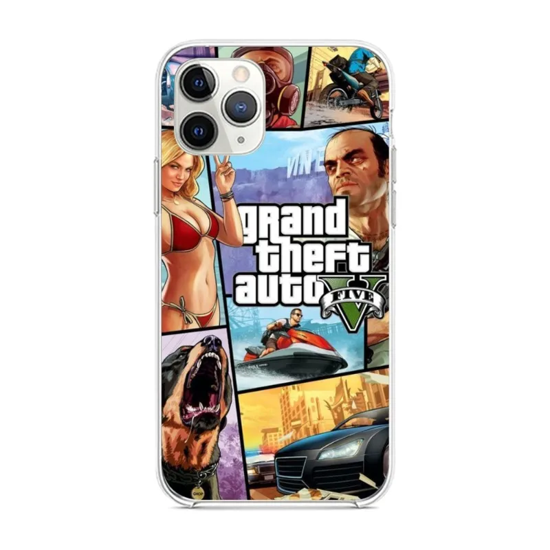 GTA Grand Theft Auto Smart Phone Case for iPhone 14 13 12 11 XS X 8 7 6 Plus Mini Pro Max SE 2022 Clear Phone Cover Funda