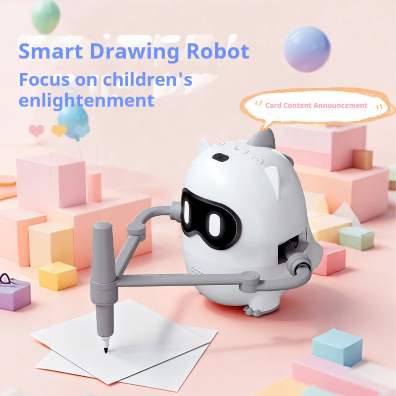 Generic Smart Dinosaur Drawing Robot Intelligent Early Education Toy Card Voice Broadcast For Toddlers Kids Preschool Learning