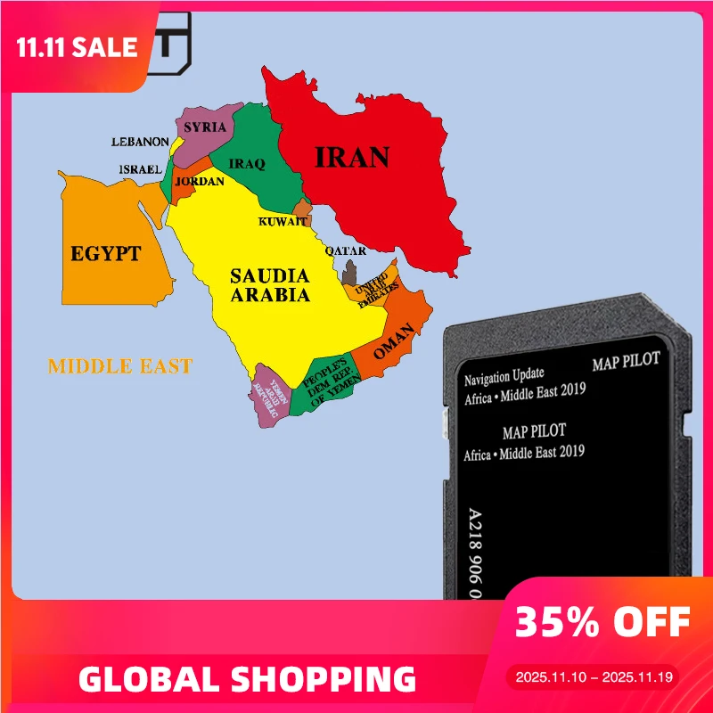 

Navigations map Africa Middle East GARMIN System for Mercedes GL/GLA/GLE/GLS-class A2189060604 Version7 Car 2019 SAT NAV SD Card