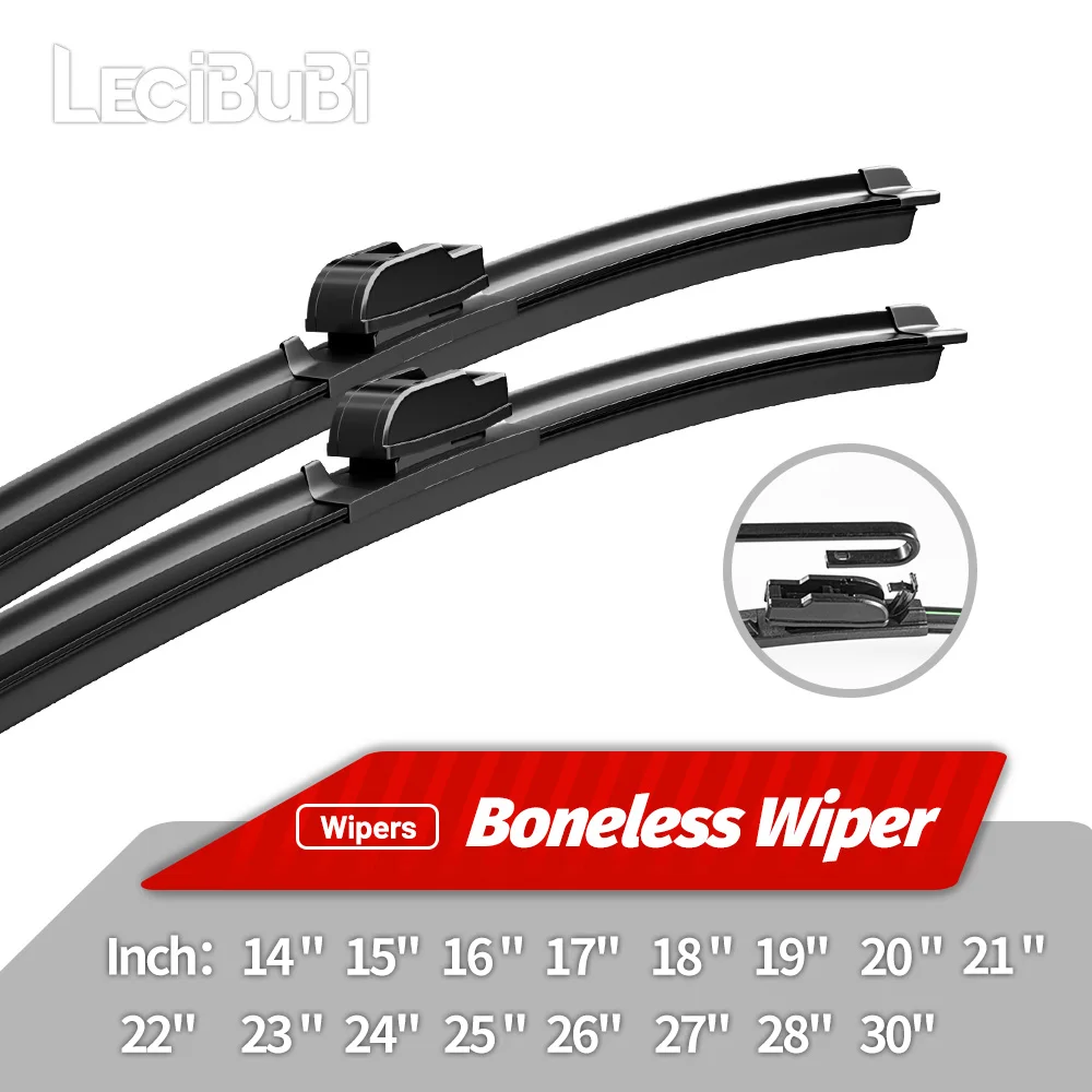 1 Stück Auto-Scheibenwischer mit J/U-förmigem Haken, Weicher Gummi-Wischerblatt 14"15" 16" 17" 18" 19" 20" 21" 22" 23" 24" 25" 26" 28" 30"