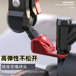 Motorcycle Universal Extension Ball Head of Rearview Mirror Seat Is for Honda CB650R GSX750 Z900 Mobile Phone Bracket Fixed Base