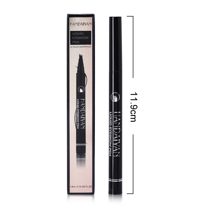 Eyebrow Pencil, 4 Tip Microblade Eyebrow Pen, Smudge-Proof Brow Pen, Waterproof Eyebrow Pencil, Long-Lasting Natural Eye Brow