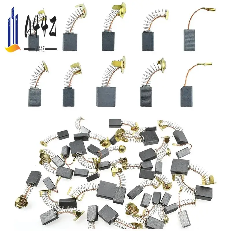 

A44Z-угольные щетки для электродвигателя, 80 шт., 10 разных размеров, угольные щетки, замена угольных щеток для двигателя угольной щетки