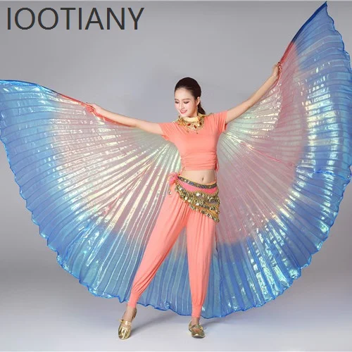 

High Quality Women Belly Dance Butterfly Wings Adult Fashion Dance Costume Isis Colored Wings Cosplay Stage Performance Props