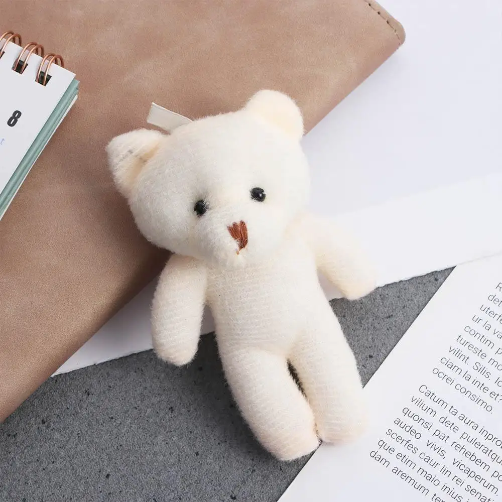 12CM Kawaii Cute Mini Plush Bear Small Pendant Diamond Bears Doll Home Decoration Soft Stuffed Animal Toy For Kids Girls Gift