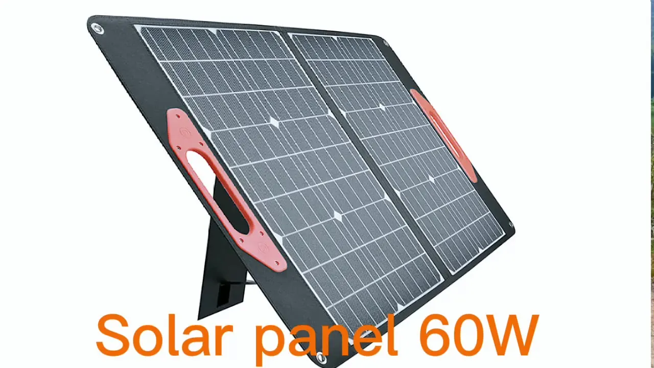 Solar Panel Foldable Charging Kit 60w 100w 2 Fold Solar Module To Charge Portable Power Generator