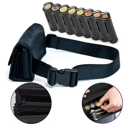 Marsupio multitasche Portamonete Euro Portamonete portatile Portamonete Portamonete per cameriere Conducente Soldi contanti Cassaforte per telefono