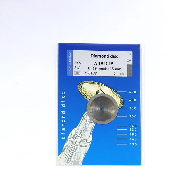 Lodden Dental Diamond Disc Disks 0.15/0.19/0.20/0.3/0.4mm Ultra-thin Sided Grit Cutting Disc Tool Dental Lab Slice 1pcs