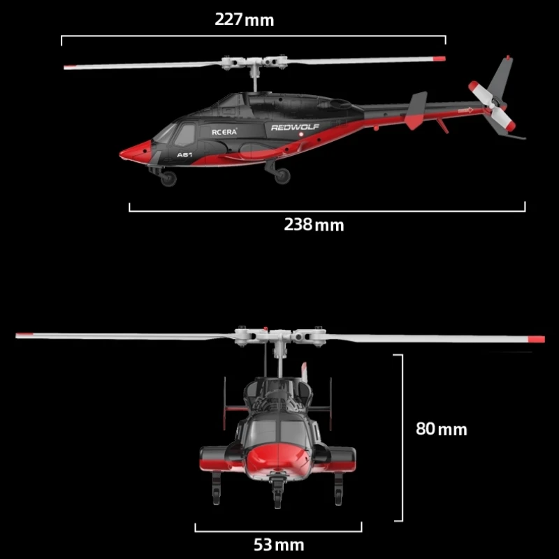 1:52 RHSKY A61 Remote-Controlled Helicopter Little Flying Wolf Fixed Height 4-Way Combat Unmanned Simulation Kid'S Toy Gift