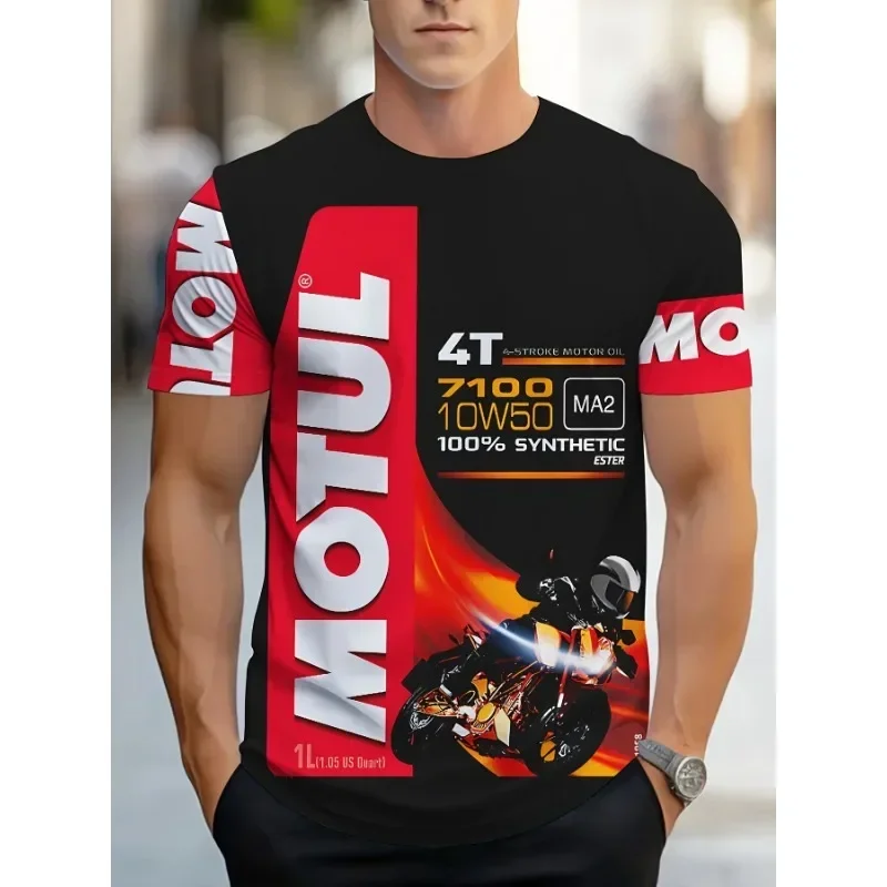 

Men's Quick Drying Casual T-shirt, Men's Short White Shirt, Breathable Summer Shirt, 3D Printed Racing Helmet Short, 2025