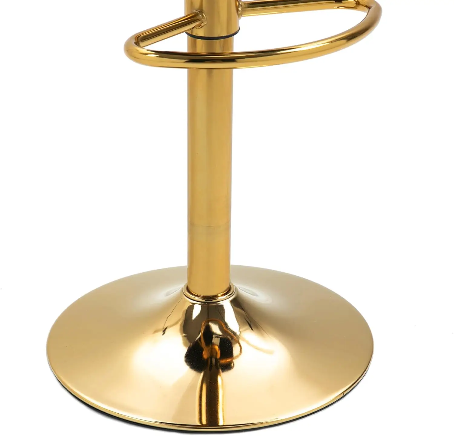 Uixe High Back 360° Swivel Bar Stools Set Of 6, Modern Adjustable Counter Height Velvet Bar Chair Golden Metal Stool,Kitchen