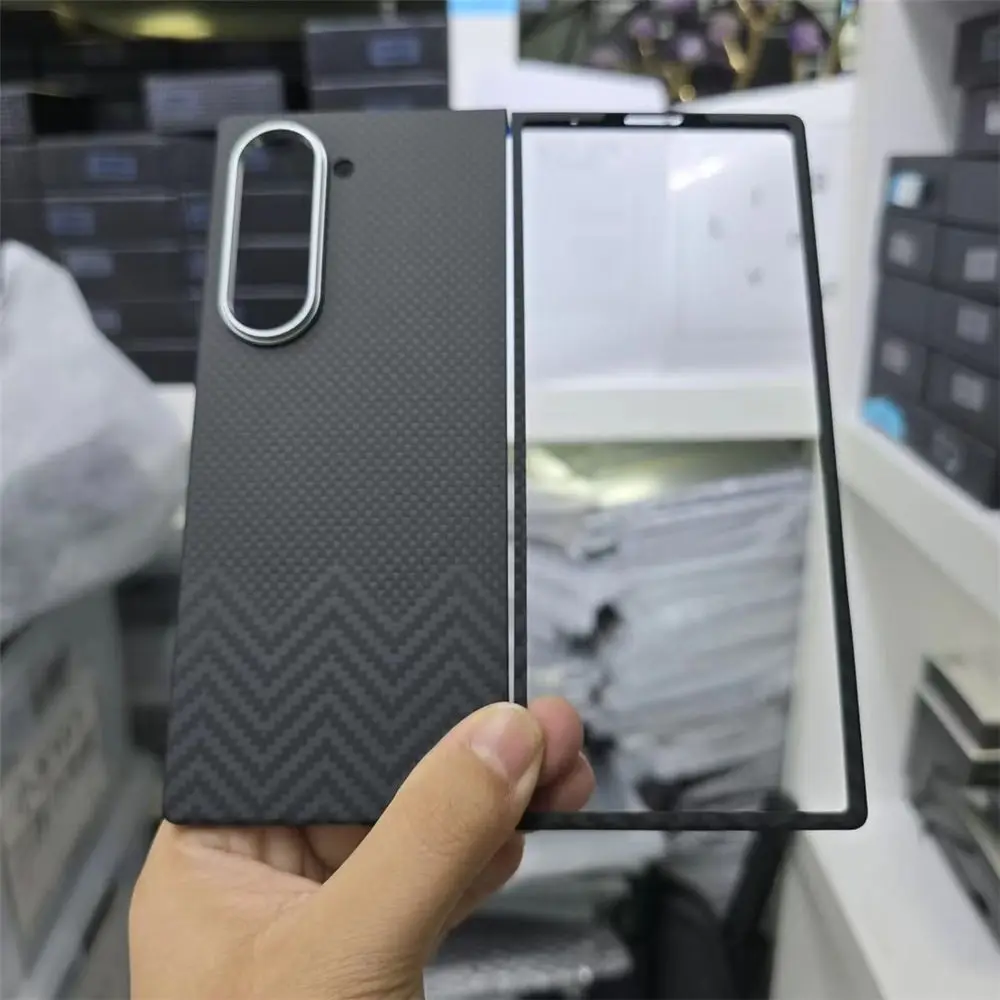 Magnetic Genuine Carbon Fiber Aramid Slim Case for Samsung Galaxy Z Fold6 Matte Hard Cover