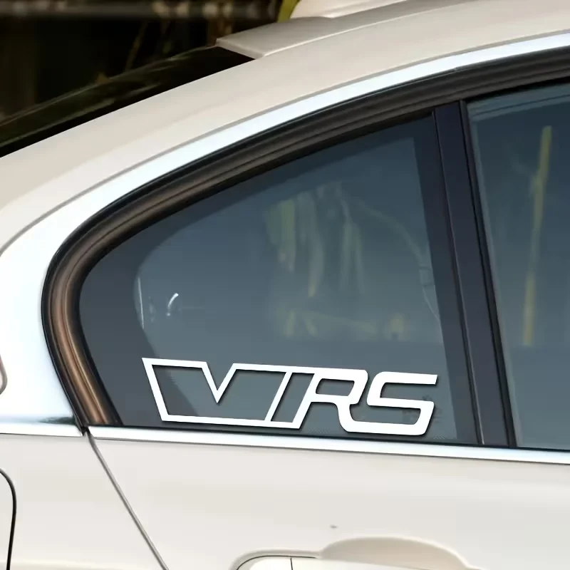 Car Decals VRS Sports Modification Stickers with Carbon Fiber Pattern for Trunk, Grille, And Body - Compatible with Various Euro