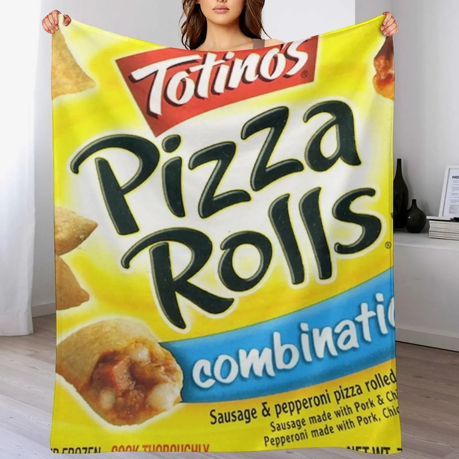 Pizza Rolls Combination Throw Blanket Spring Fall Cozy Throw Blanket for Couch