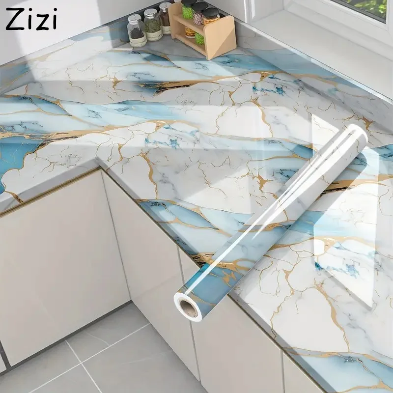 

Self-Adhesive Removable Marble Wallpaper Peel and Stick Waterproof Wallpaper for Kitchen Countertop Cabinets Bathroom Decorative