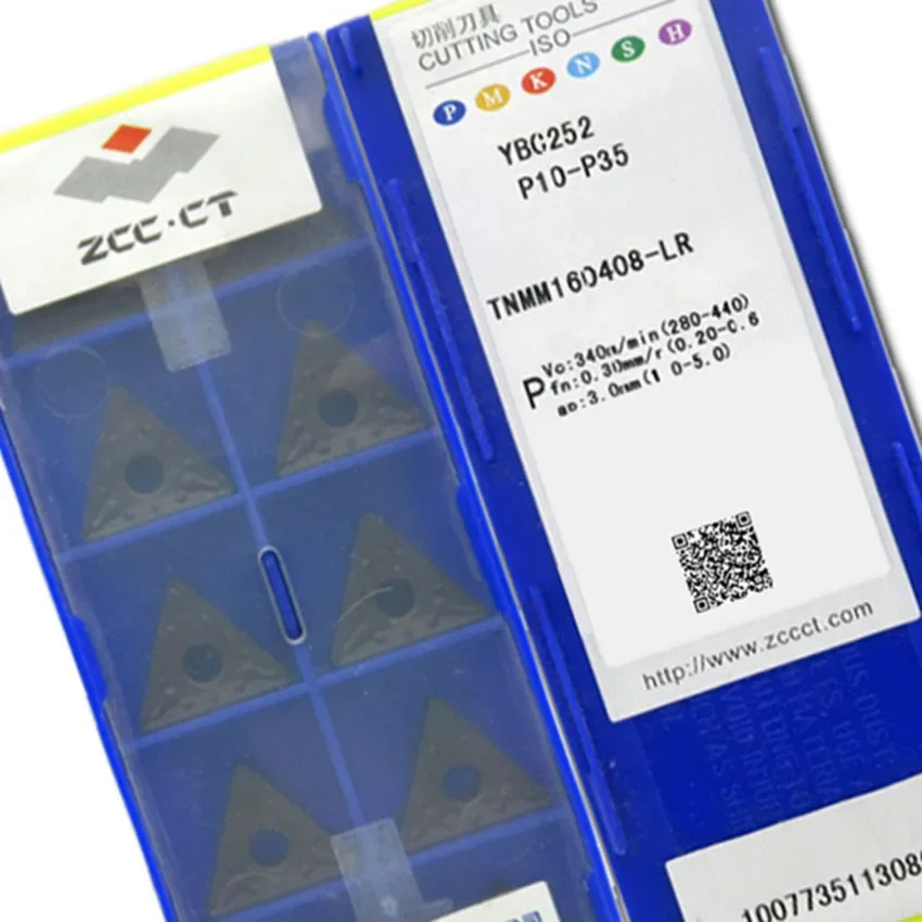 

TNMM160408-DR YBC252/TNMM160408-LR YBC252/TNMM160412-LR YBC252/TNMX160408-WGF YBC152 ZCC.CT Твердосплавные пластины с ЧПУ 10 шт./кор.