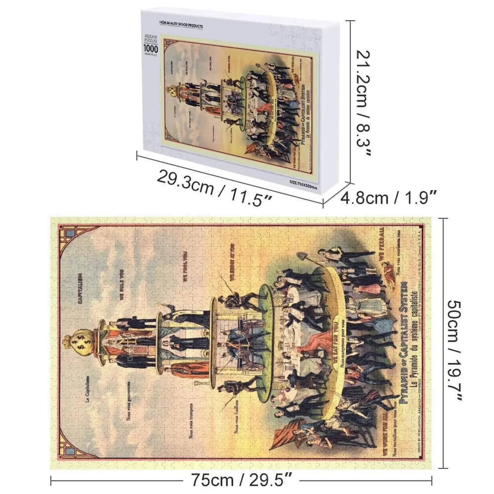 Capitalist Pyramid Jigsaw Puzzle Christmas Toys Wooden Jigsaws For Adults Personalized Baby Object Wooden Adults Puzzle