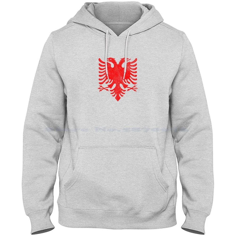 Albania National Flag 100% Cotton Hoodie Enigmaticone Double Headed Eagle Tirana Durres