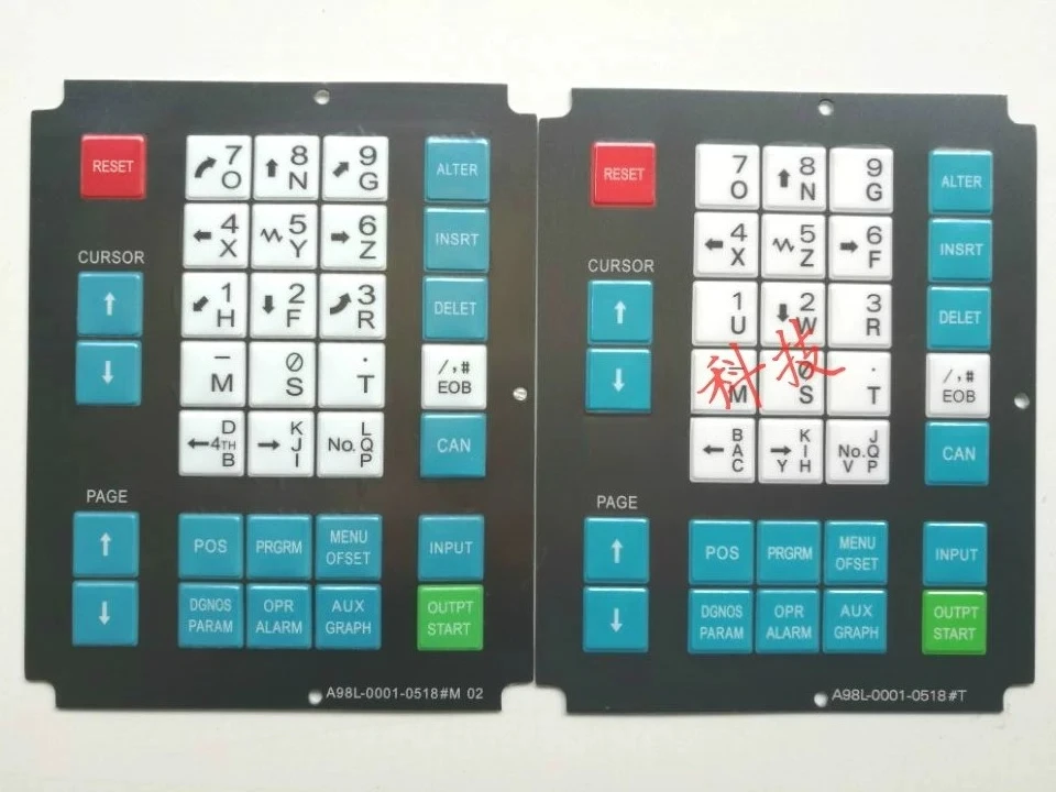 A98L-0001-0518#M 02 A98L-0001-0518 0M CNC HMI Membrane Keypad buttons for Fanuc Machine Operator Panel