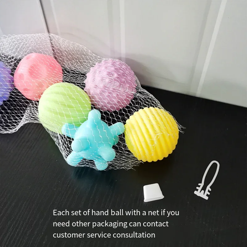 Children Toy Ball Infant Grasp Ball Tactile Perception Massage Ball Rubber Hair Sound Soft Rubber Toy Massage Pinch Sound