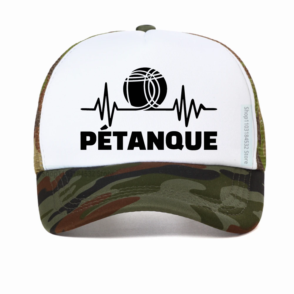 

Funny Petanque Boule Graphic baseball cap Men Women Fashion Casual summer Breathable sun hat unisex mesh trucker snapback hats